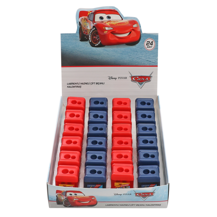 KAMP.CARS LABİRENTLİ HAZNELİ ÇİFT BIÇAKLI KALEMTIRAŞ MCQ 24'LÜ ^*720
