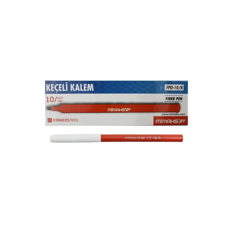 MİMAKS FPO-10/K KEÇELİ KALEM KIRMIZI 10LU *156