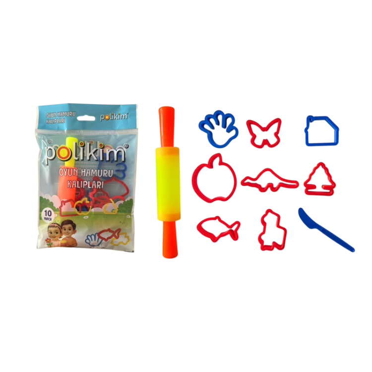 POLİKİM OYUN HAMUR KALIPLARI 10 PARÇA *170