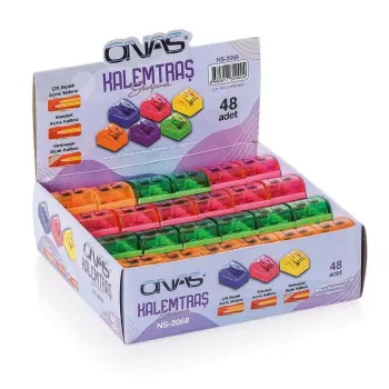 ONAS NS-2068 ÇİFTLİ KAPAKLI KALEMTRAŞ 48'Lİ *30