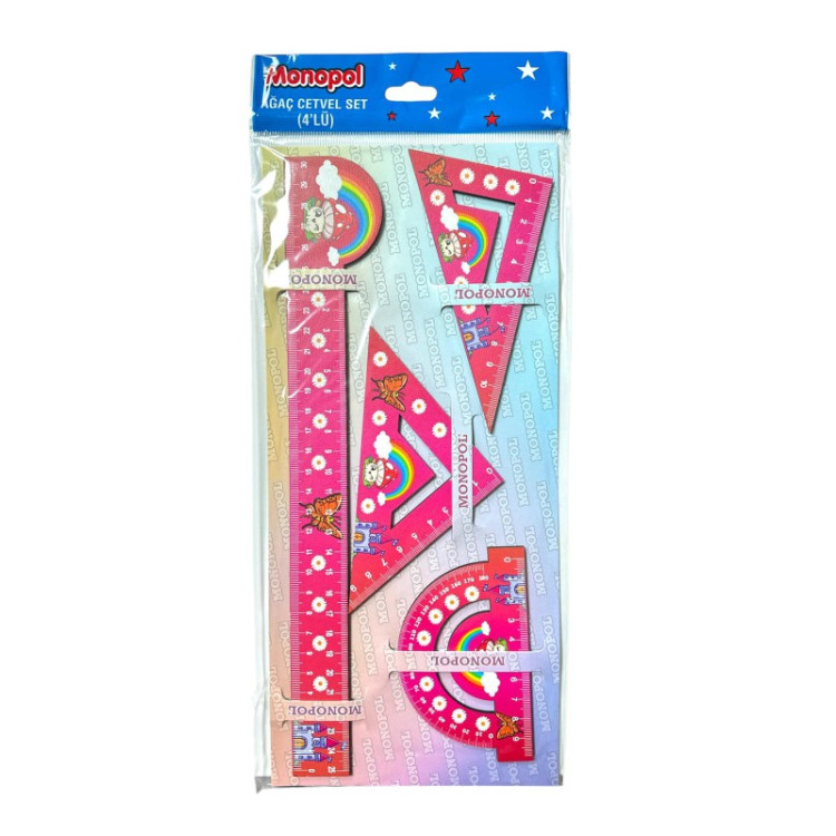 MONOPOL AHŞAP CETVEL SET 24LÜ*12