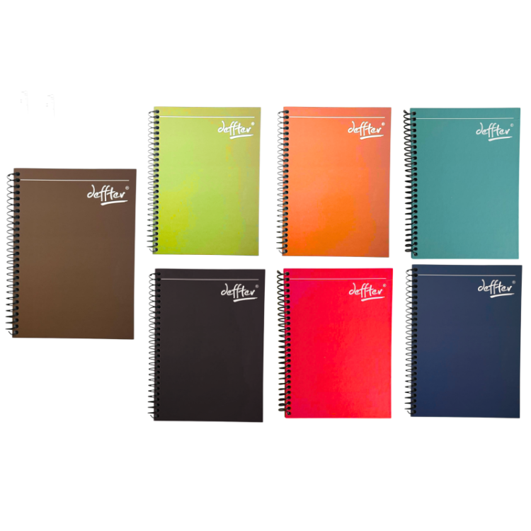 DEFFTER 17X24 SERT KAPAK SP.100YPR. KARELİ  DEFTER >