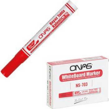 ONAS NS-603-K BEYAZ TAHTA KALEMİ KIRMIZI 12'Lİ *108