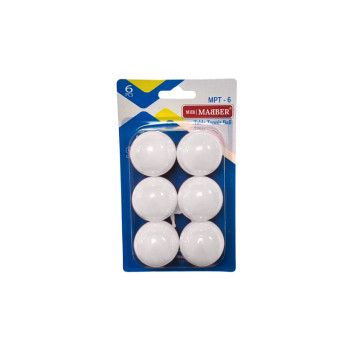 MABER PİNPON TOPU 6'LI-BEYAZ*240