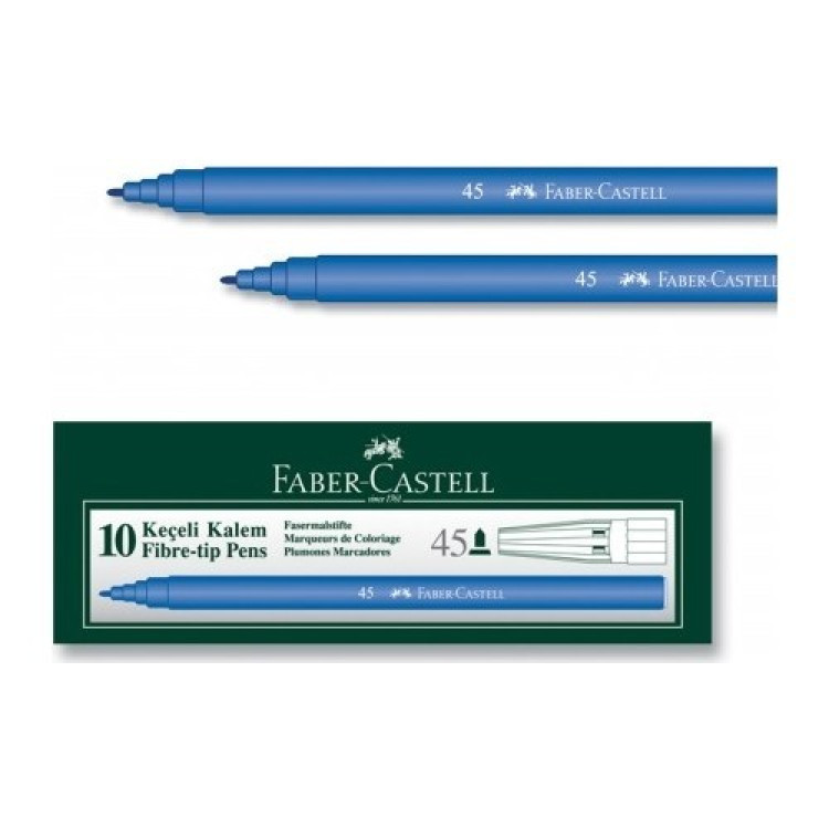 FABER C. KEÇELİ KALEM 10LU MAVİ *200