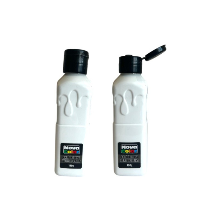NOVA COLOR NC-1005 BEYAZ AKRİLİK BOYA 180 GR*72