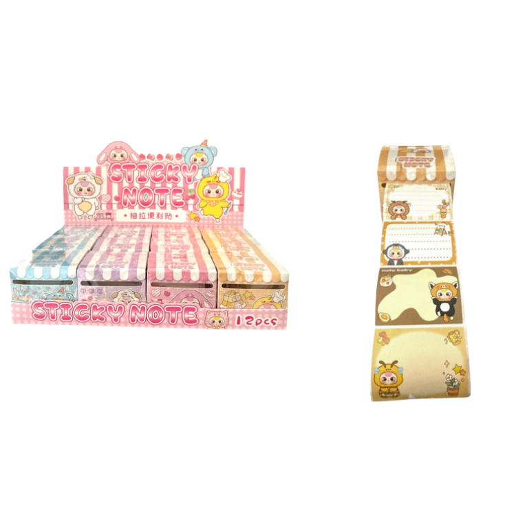 VAGON C-6001 KUTULU ÇIKARTMA STICKY NOTE 12Lİ >