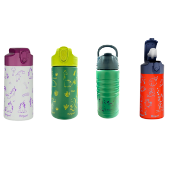 PENGUEN 500 ML RENKLİ PİPETLİ MATARA 12'Lİ PAKET >