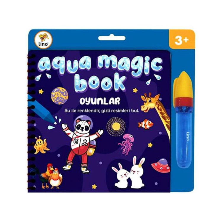LİNO AQUA MAGİC BOOK OYUNLAR SİHİRLİ BOYAMA KİTABI 10LU