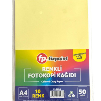 FİXPOİNT P-5624 RENKLİ A4 FOTOKOPİ KAĞIDI 50'Lİ*120