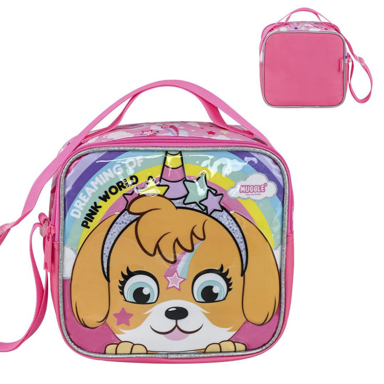 MUGGLE MU-9035 PINK WORLD KOLEKSİYONU BESLENME ÇANTASI