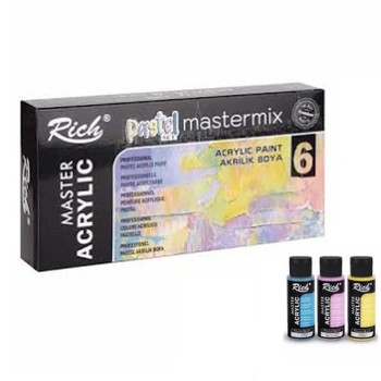 RİCH MASTERMİX 60 CC AKRİLİK BOYA PASTEL 6'LI >
