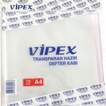 VİPEX A-4 HAZIR DEFTER KABI ŞEFFAF 10'LU *200 VİPEX A-4 HAZIR DEFTER KABI ŞEFFAF 10'LU *200