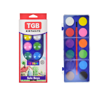 TGB 1034 BÜYÜK BOY SULU BOYA 12'Lİ