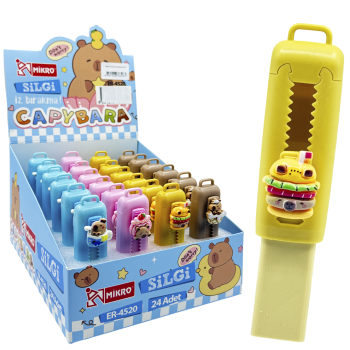 MİKRO ER-4520 CAPYBARA SÜRGÜLÜ SİLGİ 24'LÜ MİKRO ER-4520 CAPYBARA SÜRGÜLÜ SİLGİ 24'LÜ