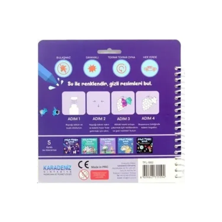 LİNO AQUA MAGİC BOOK OYUNLAR SİHİRLİ BOYAMA KİTABI 10LU