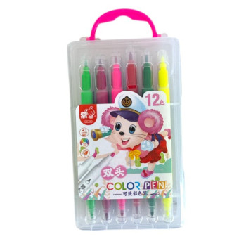COLORPEN ÇİFT TARAFLI KEÇELİ KALEM 12 RENK COLORPEN ÇİFT TARAFLI KEÇELİ KALEM 12 RENK