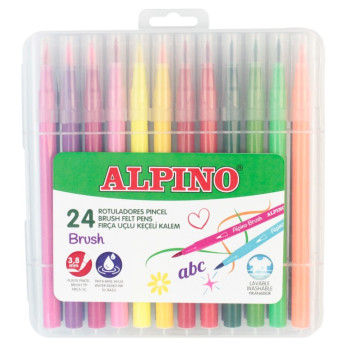 ALPINO AR- 1097 FIRÇA UÇLU KEÇELİ KALEM 24'LÜ