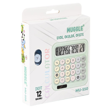 MUGGLE MU-550 12 YUMUŞAK TUŞLU HESAP MAKİNESİ MUGGLE MU-550 12 YUMUŞAK TUŞLU HESAP MAKİNESİ