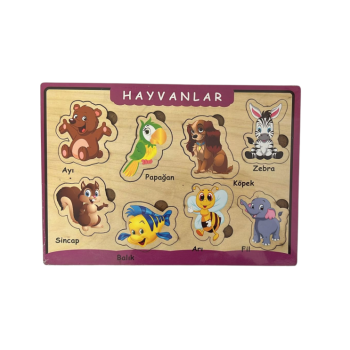 AHŞAP PUZZLE HAYVANLAR HEDİYELİ DERGİ