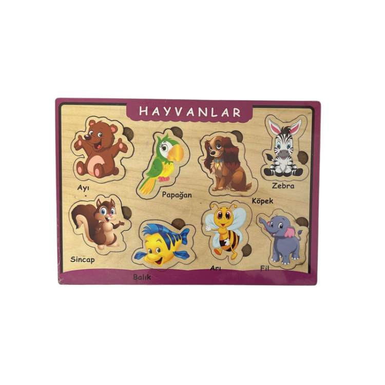 AHŞAP PUZZLE HAYVANLAR HEDİYELİ DERGİ