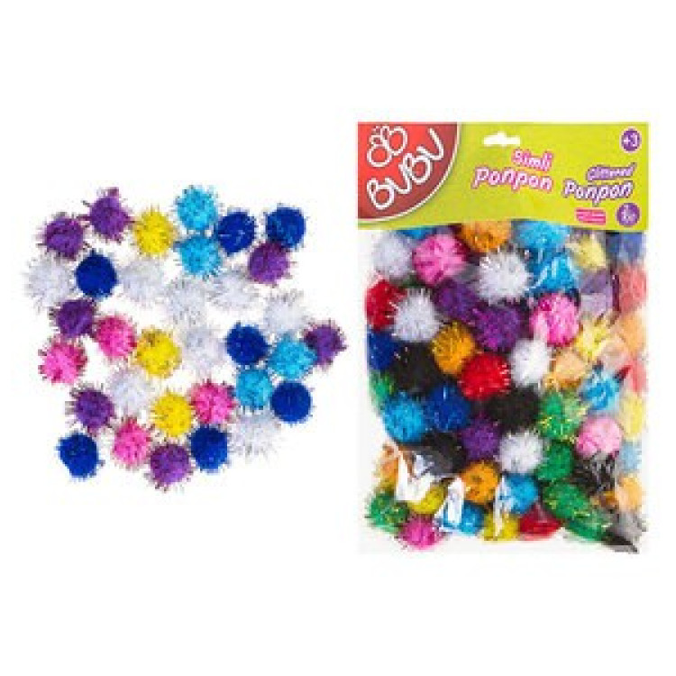 BUBU PON005 2 CM SİMLİ PONPON 12'Lİ
