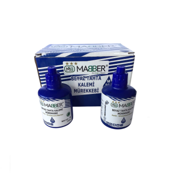 MABER MR100-M 100CC BEYAZ TAHTA KALEMİ MÜREKKEBİ MAVİ 6'LI