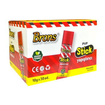 BRONS BR-485 STİCK YAPIŞTIRICI 10GR 30'LU BRONS BR-485 STİCK YAPIŞTIRICI 10GR 30'LU