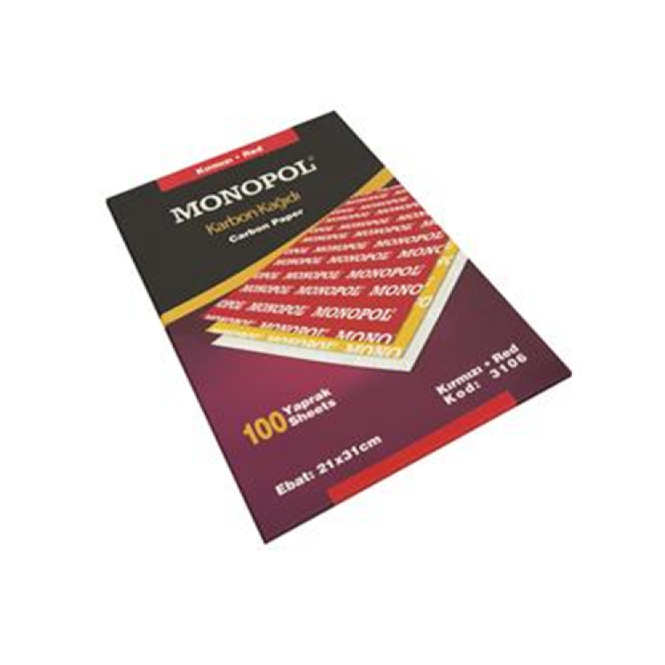 MONOPOL 3106 KARBON KAĞIDI A4 KIRMIZI *40