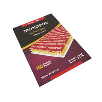MONOPOL 3106 KARBON KAĞIDI A4 KIRMIZI *40 MONOPOL 3106 KARBON KAĞIDI A4 KIRMIZI *40