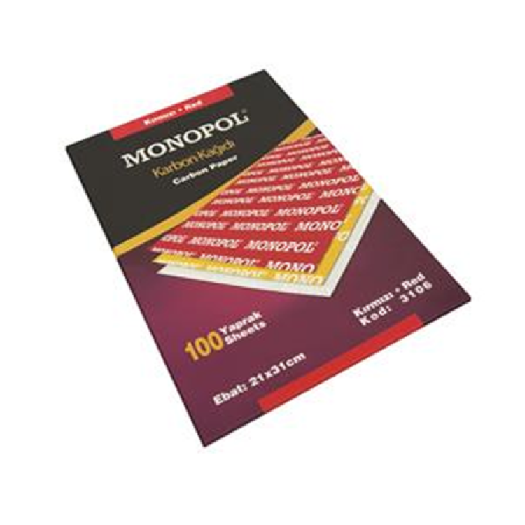 MONOPOL 3106 KARBON KAĞIDI A4 KIRMIZI *40
