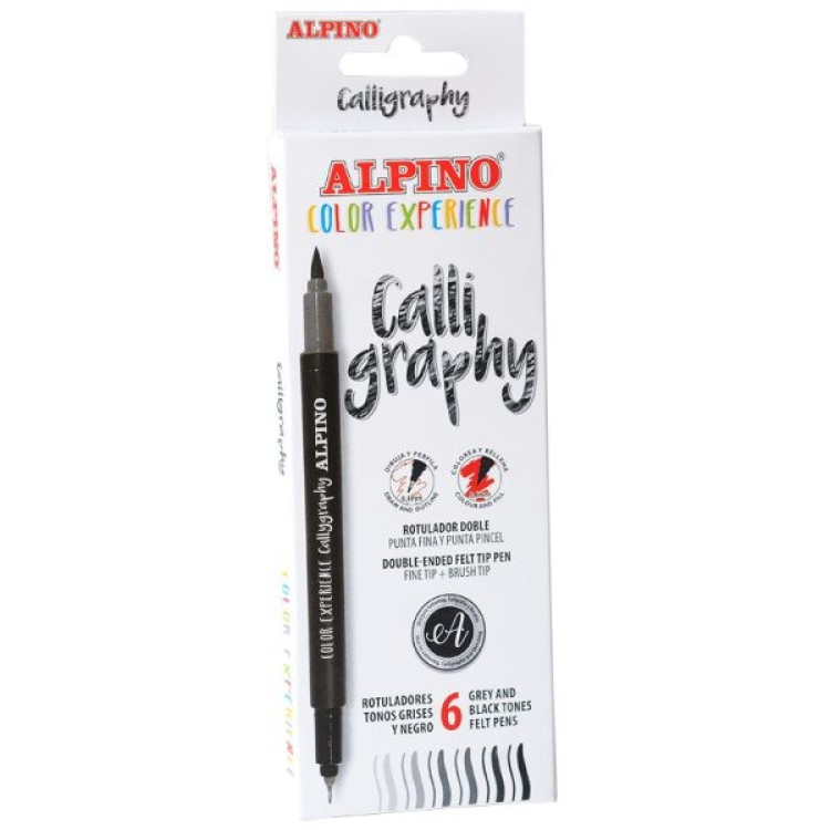 ALPINO AR-001040 CALIGRAPHY 6 RENK ÇİFT YÖNLÜ KALEM