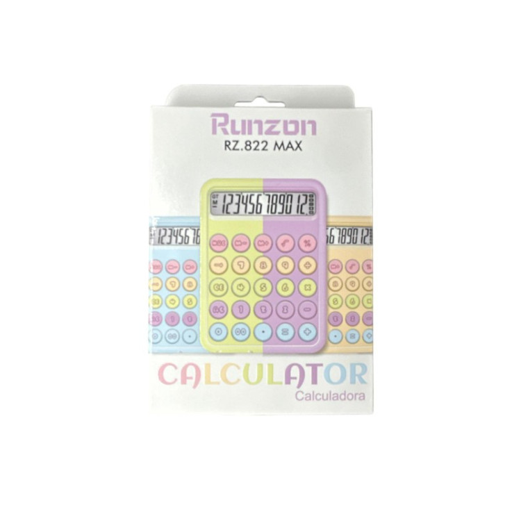 RUNZON MRZ-822 MAX RENKLİ HESAP MAKİNESİ*144
