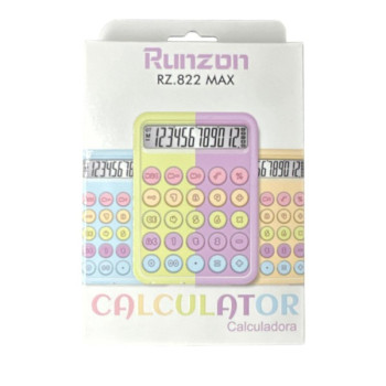 RUNZON MRZ-822 MAX RENKLİ HESAP MAKİNESİ*144