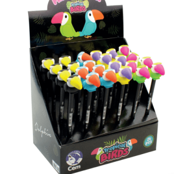 DOLPHIN WP-351 PAPAĞAN BAŞLIKLI KURŞUN KALEM 24'LÜ PAKET >