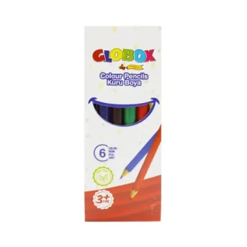 GLOBOX 3673 6 RENK KISA KURU BOYA 12'Lİ PAKET > *40