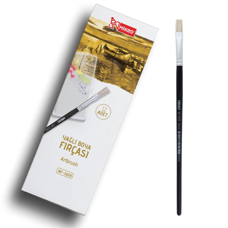 MİKRO MF-2058 YAĞLI BOYA FIRÇASI NO:6