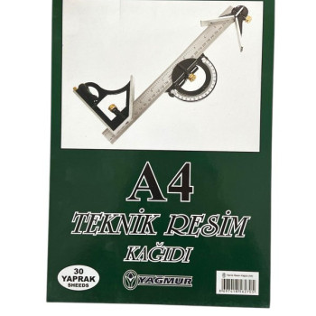 YAĞMUR A4 TEKNİK RESİM DEFTERİ 12'Lİ 30 YPR.*11