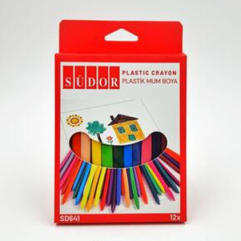 SÜDOR SD641 PLASTİK MUM BOYA 12 RENK *192