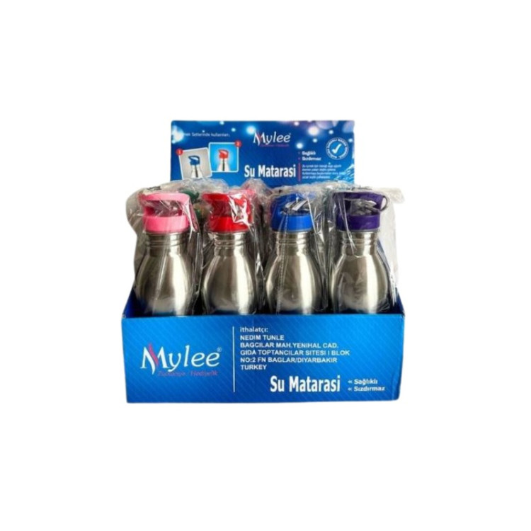 MYLEE  121-C ÇELİK MATARA 500ML 12Lİ PAKET >