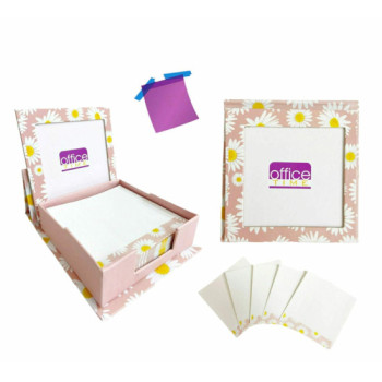 GLOBOX 3474 OFFİCE TİME PAPATYA DESENLİ KÜP BLOKNOT*24 >