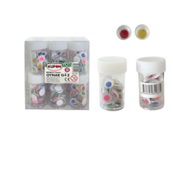 KUPON KOG-310 RENKLİ OYNAR GÖZ 12MM 12'Lİ *48 KUPON KOG-310 RENKLİ OYNAR GÖZ 12MM 12'Lİ *48