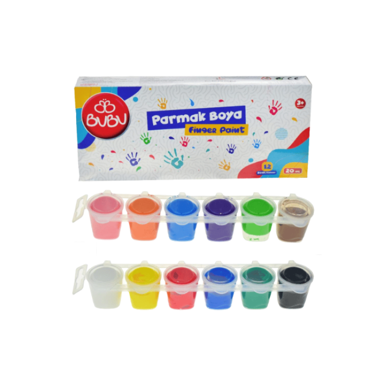 BUBU PARMAK BOYA 12 RENK 20 ML *36