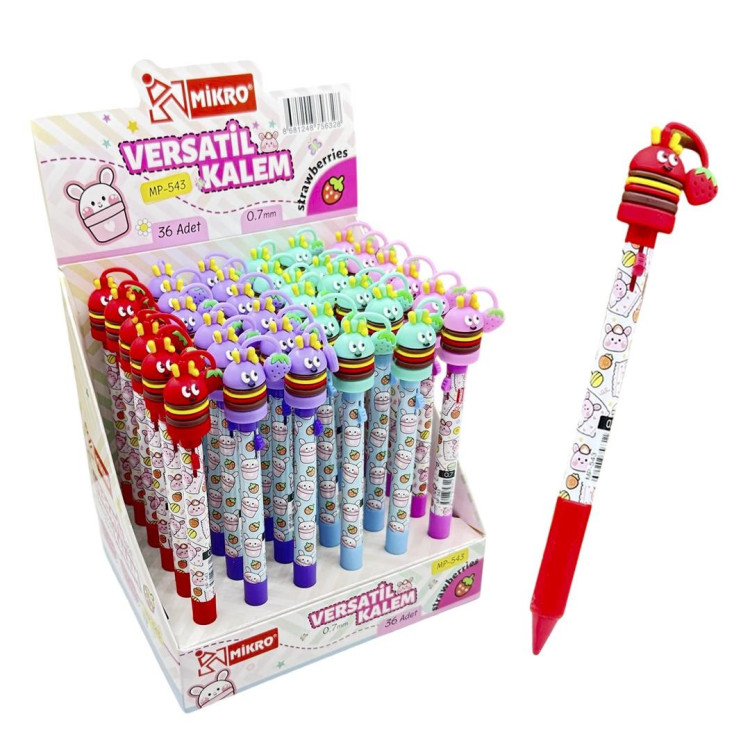 MİKRO MP-543-36  STRAWBERRİES VERSATİL KALEM 0.7MM 36LI