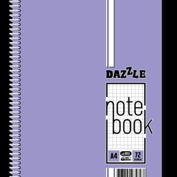 A-4 DAZZLE PASTEL SPİRALLİ PP KAPAK 96 YP KARELİ *4