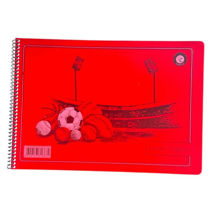 SİNGLE COLOR SPİRALLİ PP KAPAK RESİM DEFTERİ 25*35 *10