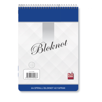 ELMA ELM-079 A4 SPİRALLİ BLOKNOT 40 YPRK.KARELİ