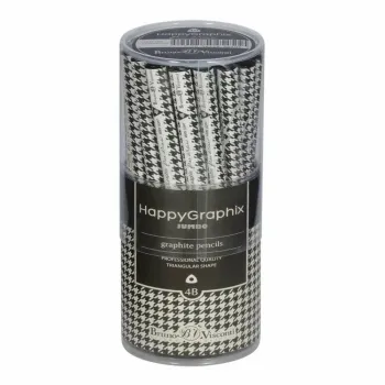 HAPPY GRAPHİX 21-0030 BLACK JUMBO KURŞUN KALEM 4B 3,5MM TRENDY 30LU >