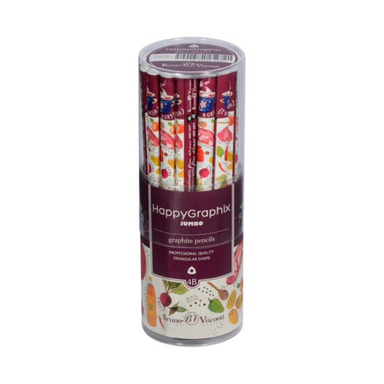 HAPPY GRAPHİX 21-0062-20 JUMBO KURŞUN KALEM 4B 3,5MM SOFRA 30LU PAKET