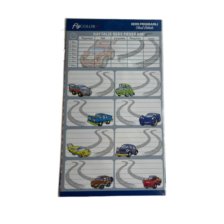FLY COLOR DERS PROGRAMLI OKUL ETİKETİ 30LU PAKET